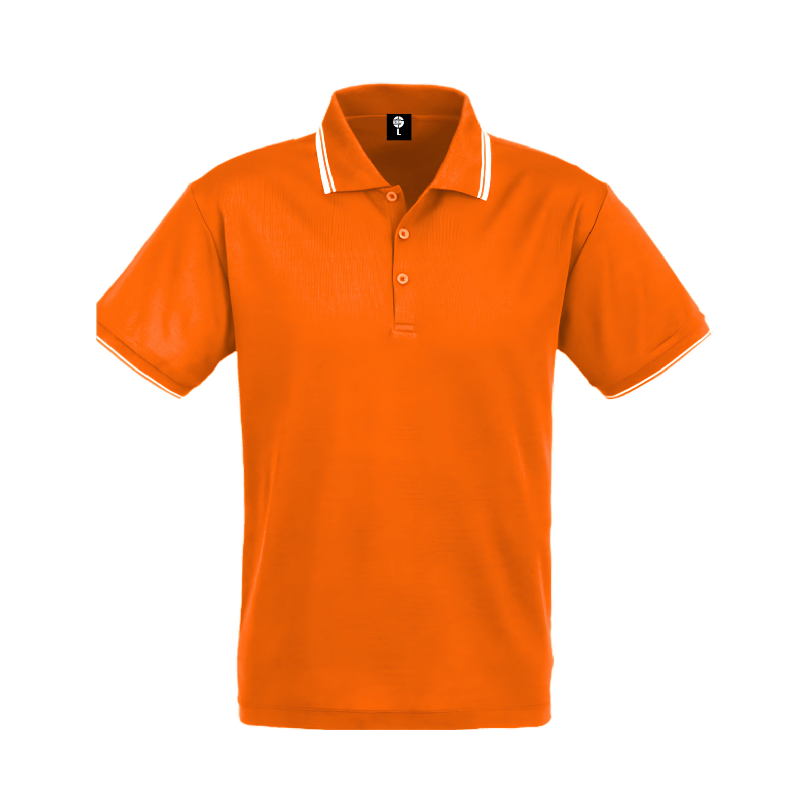Orange Striped Golf Shirts