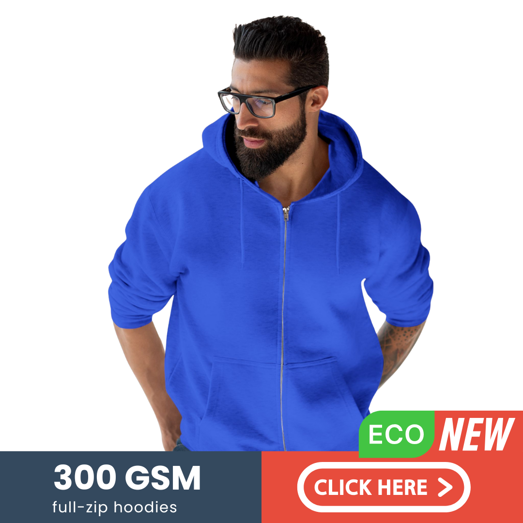 300 GSM Full Zip Hoodies